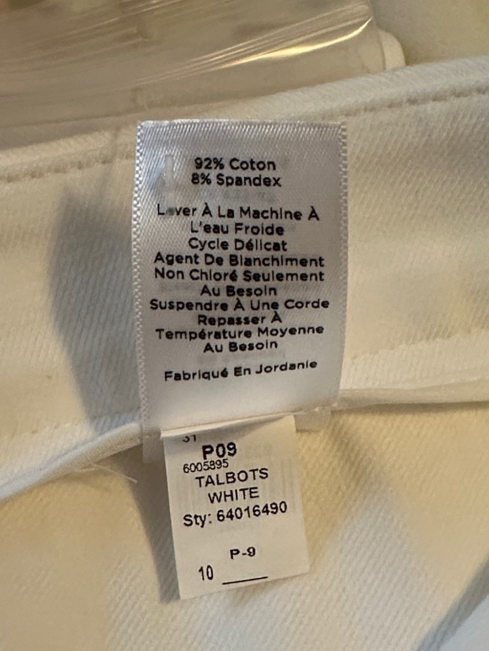 Talbots Size 10 White Trousers(0011) - Picture 5 of 6